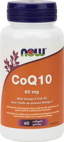 CoQ10 60 mg + lécith/h poisson -NOW -Gagné en Santé