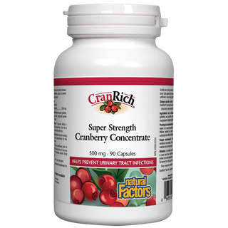 CranRich Ultrafort concentré de canneber 500 mg -Natural Factors -Gagné en Santé