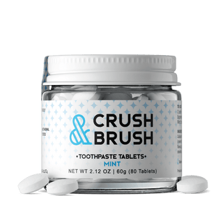 CRUSH&BRUSH Comprimés de dentifrice (Mint charcoal) -Nelson Naturals -Gagné en Santé
