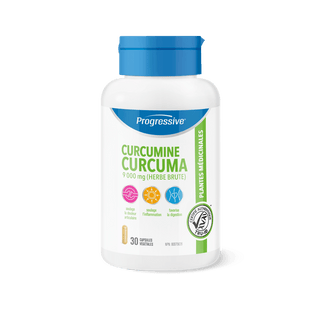 Curcumine curcuma 9000 mg -Progressive Nutritional -Gagné en Santé