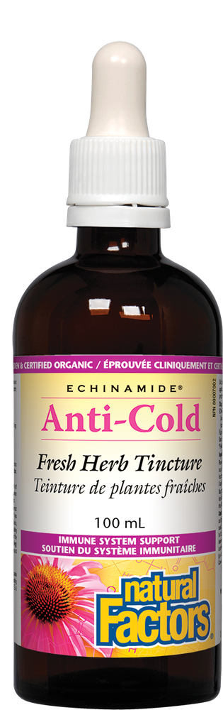 ECHINAMIDE® | Anti-Cold Teinture de plantes fraîche -Natural Factors -Gagné en Santé