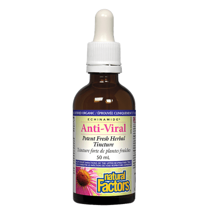 Natural factors Anti-Viral teinture forte de plantes, 50 ml