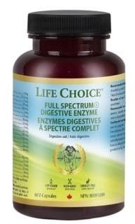 Enzyme Digestive Full Spectrum 60V's -Life Choice -Gagné en Santé