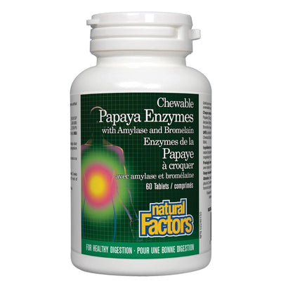 Enzymes de Papaye -Natural Factors -Gagné en Santé