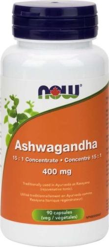 Extrait Ashwagandha 400 mg -NOW -Gagné en Santé