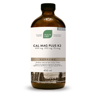 Health first - cal mag plus k2 supreme / citron lime - 450 ml