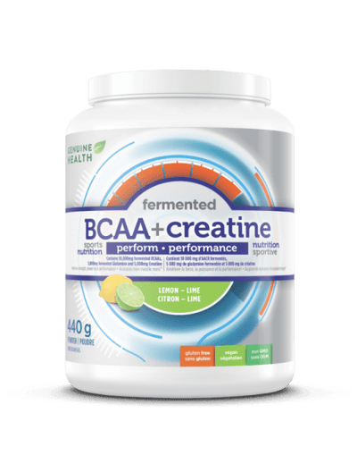 Fermented BCAA+ creatine -Genuine Health -Gagné en Santé