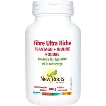 Fibre Ultra Riche Plantago + F.O.S -New Roots Herbal -Gagné en Santé