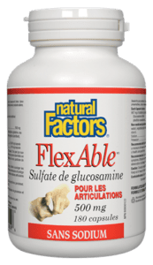 FlexAble Sulfate de Glucosamine -Natural Factors -Gagné en Santé
