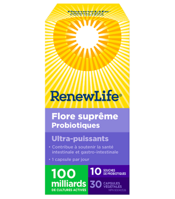 Flore Supreme 100 milliards -Renew Life -Gagné en Santé