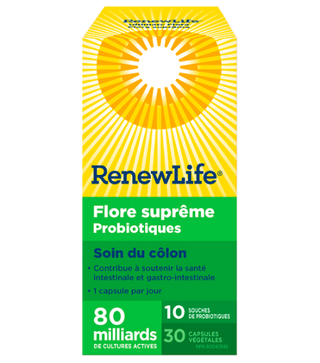 Flore suprême | Soins du côlon | 80 milliards -Renew Life -Gagné en Santé
