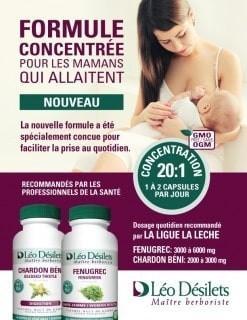 Formule concentrée pour l’allaitement -Léo Désilets -Gagné en Santé