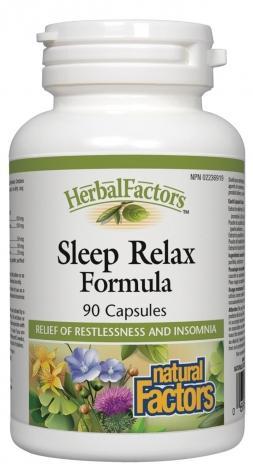Formule sommeil relax | HerbalFactors® -Natural Factors -Gagné en Santé
