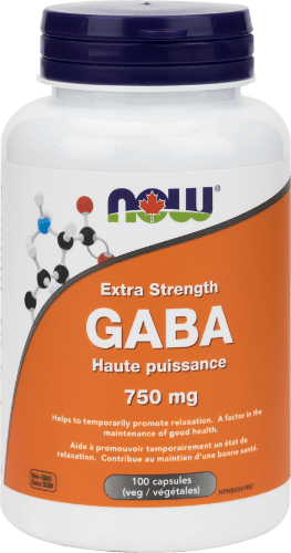 GABA 750mg -NOW -Gagné en Santé