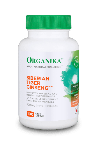 Ginseng tigre de Sibérie 500 mg -Organika -Gagné en Santé