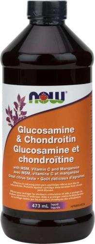Glucosamine et chondroïtine liquide -NOW -Gagné en Santé