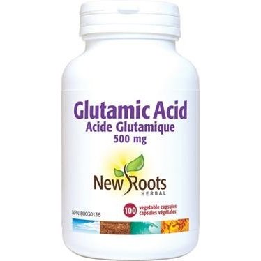 Glutamic Acid 500 mg -New Roots Herbal -Gagné en Santé