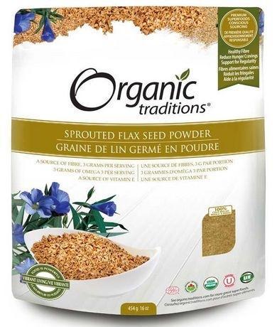Graine de Lin Germé en Poudre -Organic Traditions -Gagné en Santé