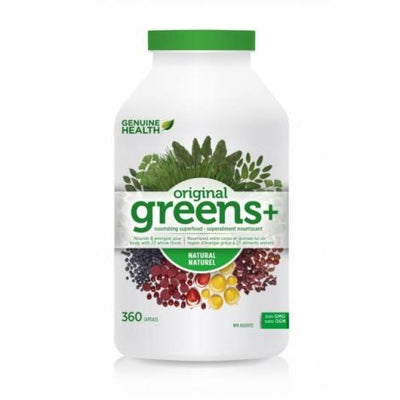 Greens+ 360 capsules -Genuine Health -Gagné en Santé
