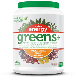 Greens+ Extra Energy - Orange Naturelle -Genuine Health -Gagné en Santé