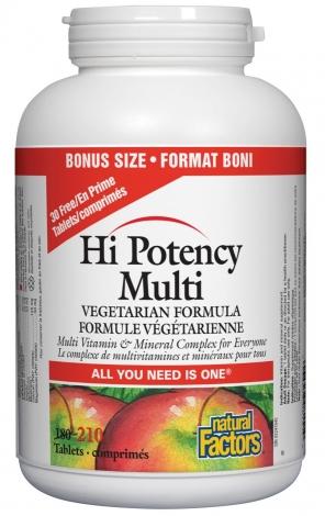 Hi Potency Multi, Format Boni -Natural Factors -Gagné en Santé