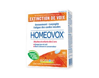 Homeovox - Extinction de Voix -Boiron -Gagné en Santé