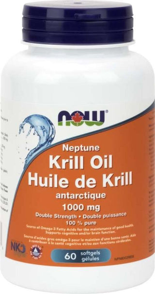 Huile de Krill antarctique 1000 mg -NOW -Gagné en Santé