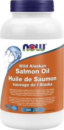 Huile de Saumon 1000 mg -NOW -Gagné en Santé