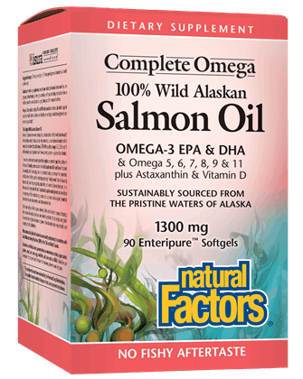 Huile de saumon d’Alaska 100 % sauvage | Complete Omega® -Natural Factors -Gagné en Santé