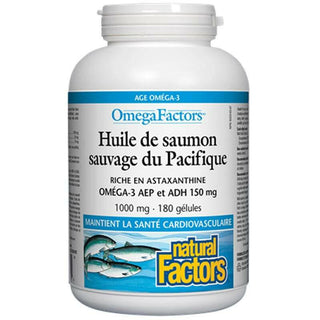 Huile de saumon sauvage du Pacifique | OmegaFactors® -Natural Factors -Gagné en Santé