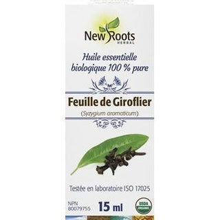 Huile Essentielle de Feuille de Giroflier -New Roots Herbal -Gagné en Santé