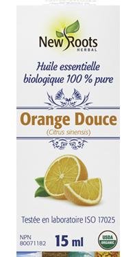 Huile Essentielle d’Orange Douce -New Roots Herbal -Gagné en Santé