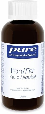 Iron Liquid 120 ml -Pure encapsulations -Gagné en Santé