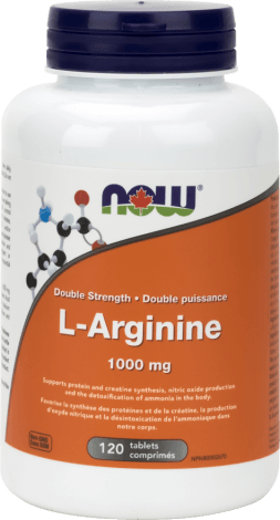 L-Arginine 1000 mg -NOW -Gagné en Santé