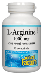 L-Arginine -Natural Factors -Gagné en Santé
