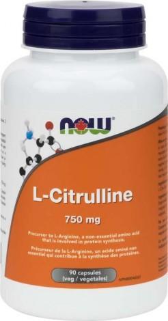 L-Citruline 750 mg -NOW -Gagné en Santé