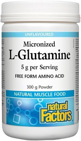L-Glutamine Micronisée 5 g -Natural Factors -Gagné en Santé