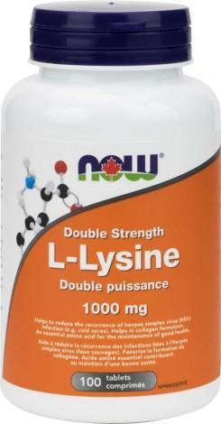 L-Lysine 1000 mg | Double puissance -NOW -Gagné en Santé
