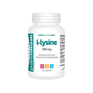 L-Lysine 500 mg - Acide aminée -Prairie Naturals -Gagné en Santé