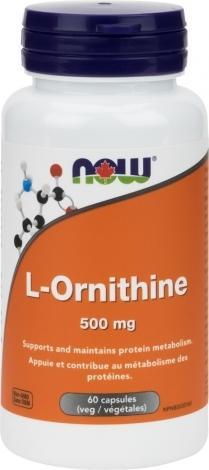 L-Ornithine 500 mg -NOW -Gagné en Santé