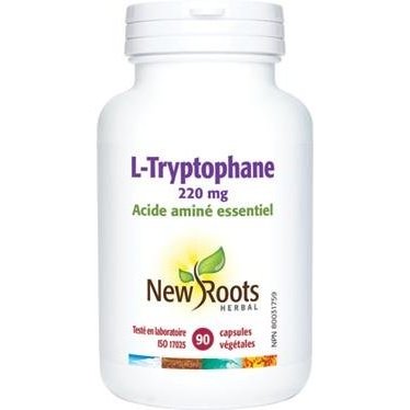 L-Tryptophan 220 mg -New Roots Herbal -Gagné en Santé