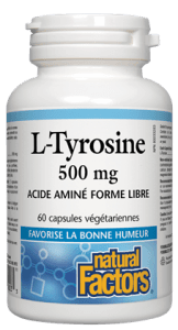 L-Tyrosine 500 mg -Natural Factors -Gagné en Santé