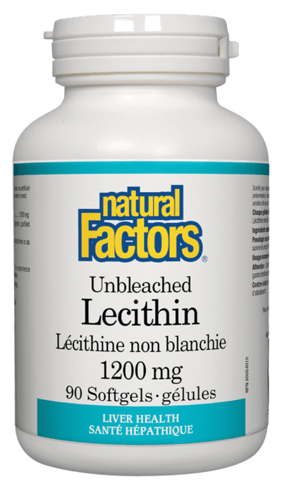 Lécithine Non Blanchie - 1200mg -Natural Factors -Gagné en Santé
