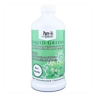 Liquid Greens Chlorophyll Super Concentrate Mint -Pure-lé Natural -Gagné en Santé