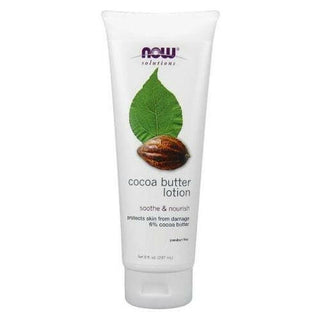Lotion beurre de cacao -NOW -Gagné en Santé