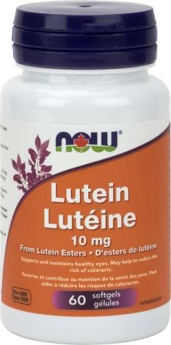 Lutéine 10 mg d'Ester de lutéine -NOW -Gagné en Santé