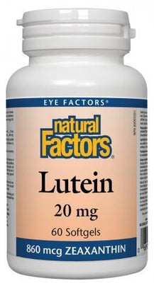 Lutéine 20 mg -Natural Factors -Gagné en Santé