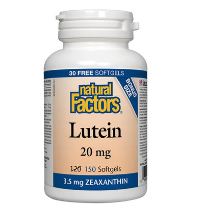 Lutéine 20 mg -Natural Factors -Gagné en Santé