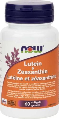 Lutéine 25 mg et Zeaxanthine 5 mg -NOW -Gagné en Santé