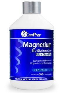 Magnésium Bis-Glycinate 300 Ultra doux (liquide) -CanPrev -Gagné en Santé